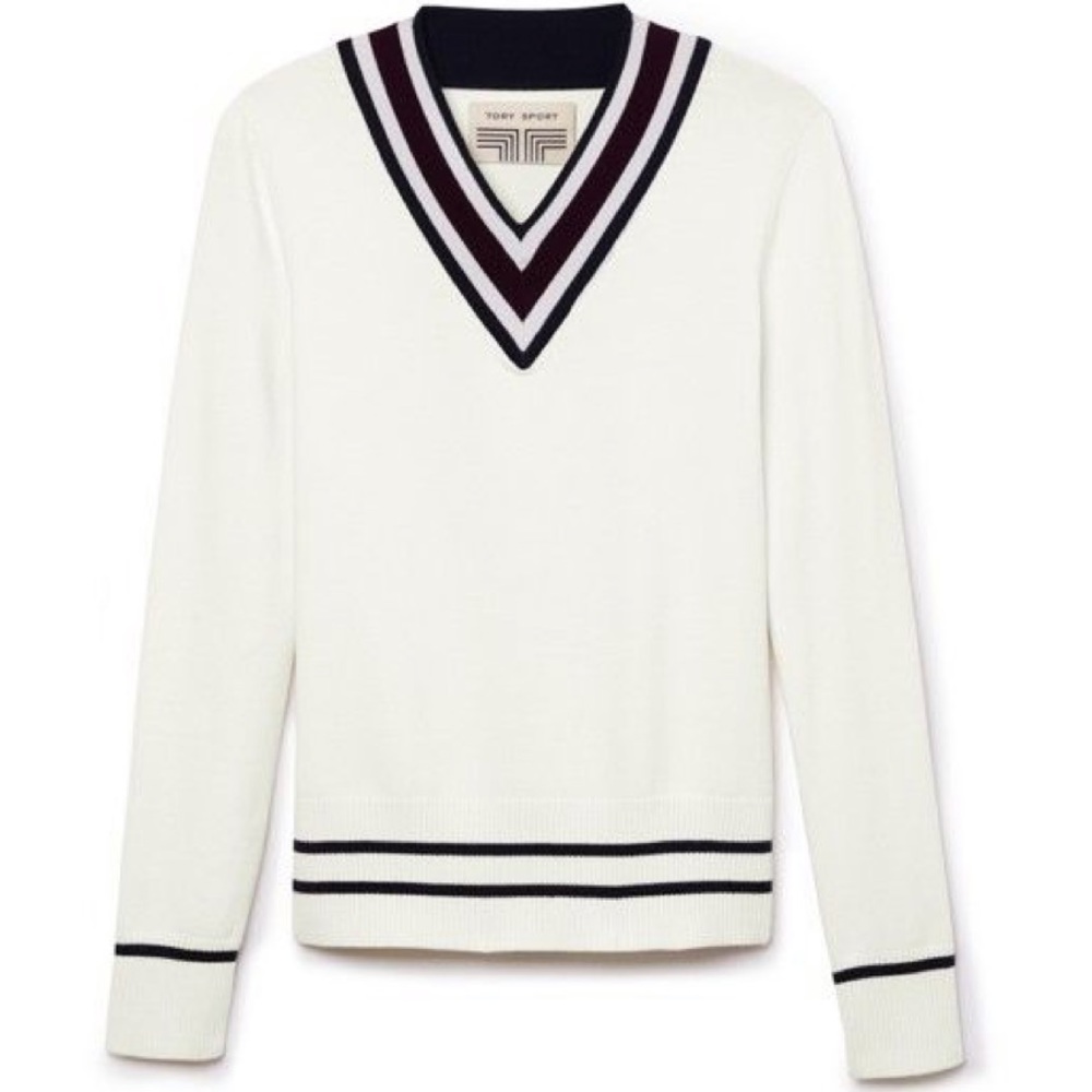 Tory Sport PERFORMANCE MERINO V-NECK SWEATER